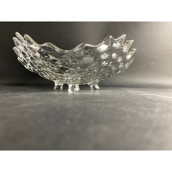 Fostoria American Clear 3-Toed Flared Serving Bowl - Vintage 1940s - Picture 4 of 6